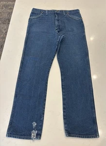 VTG Wrangler Cowboy Cut Jeans Men's 40x34 (38Wx33L Actual) 13MWZ Made In USA - Picture 1 of 14