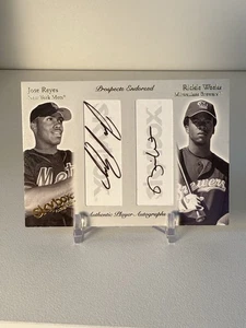 Jose Reyes Rickie Weeks - DUAL AUTO /50 - 2004 Skybox - Prospects Endorsed - Picture 1 of 3