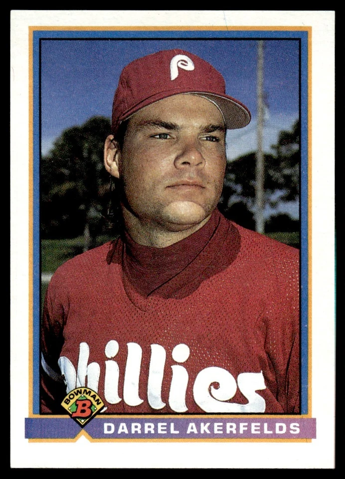 1991 Bowman Darrel Akerfelds Philadelphia Phillies #493 15086 - Image 1 of 2