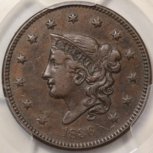 1836 N-3 Coronet Head Large Cent PCGS XF-45 - Picture 1 of 4