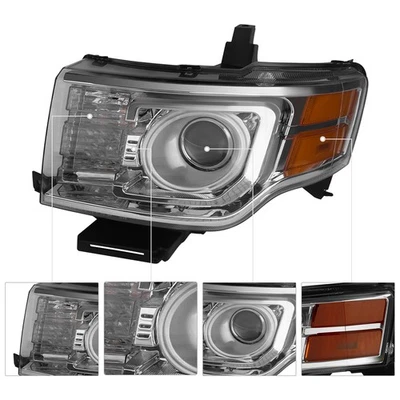 HID Front Headlight Left Side Headlamp For 2009-2012 Ford Flex Limited/Titanium Foto 1 de 4