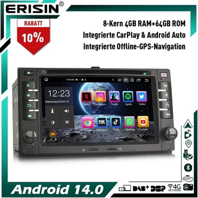 8-Kern Android 14 64GB Autoradio GPS Navi Kia Rio Cerato Sportage MAGENTIS STAR - Bild 1 von 4