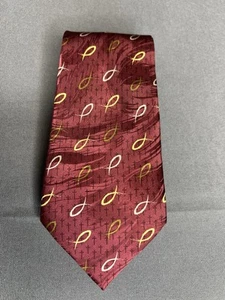 Divinity Quality For Life Burgundy With Fish Hand Made Silk Ephesians 2:8,9 4X59 - Picture 1 of 4