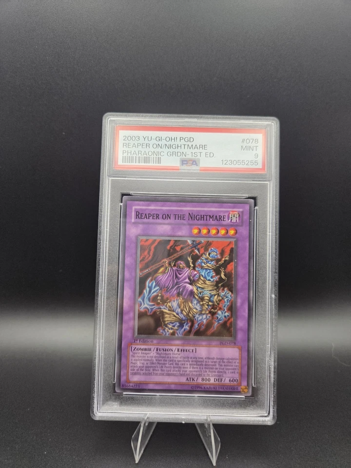2003 Yu-Gi-Oh! Reaper On The Nightmare Pharaonic Guardian PGD 1st Ed Super PSA 9 - Image 1 of 4