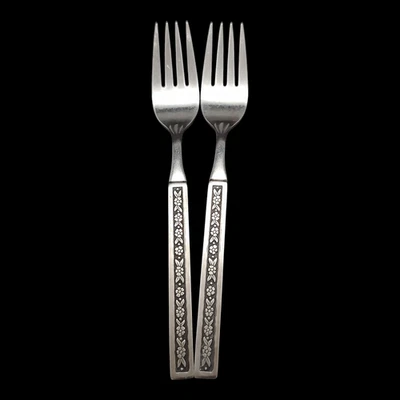 2 Oneida Phoenix Profile Dinner Forks - 7 1/4" Stainless Steel - Image 1 of 4