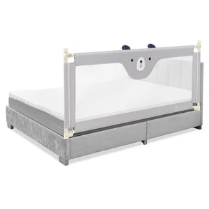 69" Bed Rails for Toddlers Vertical Lifting Baby Bedrail Guard w/ Lock Grey - Picture 1 of 9