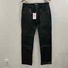 NWT Re/Done Women Black Low Rise Skinny Boot 100% Cow Leather Pants Size 26