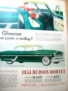 1954 Hudson Hornet Hollywood large-mag car ad- "Glamour that packs a wallop!" - Picture 1 of 1