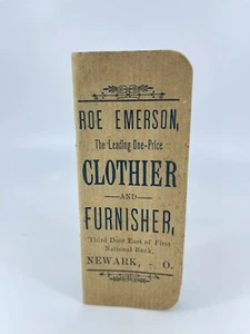 Roe Emerson Ledger booklet Clothier and Furnisher 1891 calendar Newark Ohio - Picture 1 of 9
