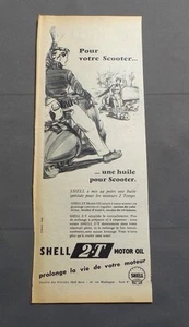 PUB PUBLICITE ANCIENNE ADVERT CLIPPING 060617 / HUILE POUR SCOOTER SHELL 2.T - Picture 1 of 1