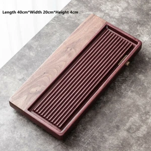 Luxury Tea Tray Ebony / Rosewood Wooden Tea Tray Serving Table Tray Water Drain - Picture 1 of 16