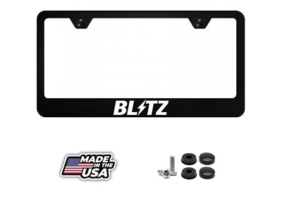 BLITZ License Plate Frame | Reflective White | Street Racing | Performance  - Image 1 of 4