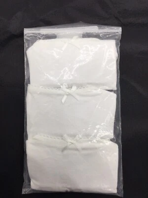 3 Pk Girls Toddlers White CAMI Camisole 100% Cotton SIZE 2T/3T FREE SHIPPING - Image 1 of 2