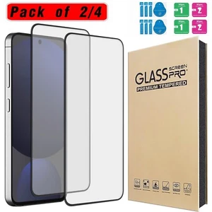 For Samsung Galaxy S24 FE 5G Full Coverage Clear Tempered Glass Screen Protector - Picture 1 of 24
