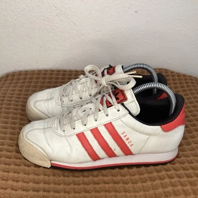 Adidas Samoa Womens Size 6.5 White Red C77060 Running Sneakers Shoes - Image 1 of 4