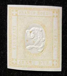 REGNO D’ ITALIA - 1862 – 2c. giallo chiaro - Foto 1 di 2
