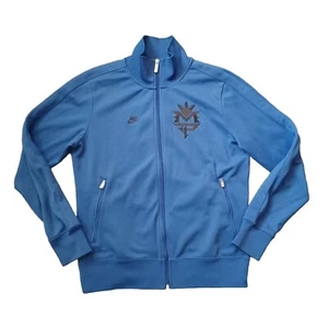 Nike Manny Pacquiao Track Jacket Mens M Blue Logo Full Zip Swoosh Spell Out - Picture 1 of 20