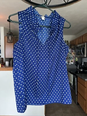 Blusa azul sin mangas para mujer J.Crew Factory Store 4 Foto 1 de 4