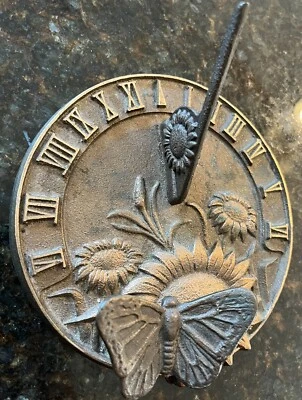 Reloj de sol Mariposa Cisne Blanco 1995 Latón De Colección Foto 1 de 4