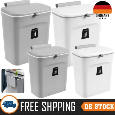 7L/9L Wandmontage Mülleimer Küchen Abfallsammler Hängender Mülleimer Mit Deckel - Bild 1 von 4