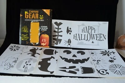 Plantilla adhesiva tallada calabaza diseños de otoño manualidades navideñas de Halloween nueva Foto 1 de 4