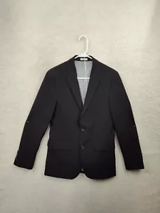 J Ferrar Men Suit 36R Black Poly Blend Singe Breasted Slim Fit Classic Blazer - Picture 1 of 24