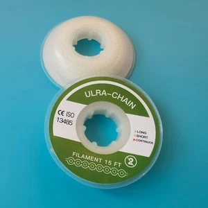 2 piezas cadena eléctrica de ortodoncia dental carrete elástico bandas de goma continuas anillos - Imagen 1 de 6