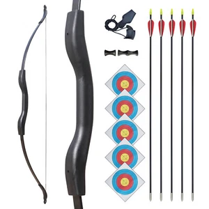 53'' Archery Takedown Recurve bow Longbow &Target Arrows 20-50lbs Beginner Youth - Picture 1 of 10