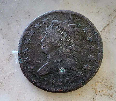 1812 Classic Head Large Cent Nice Details Cover