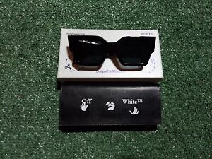 Off-White Black on white Logo Sunglasses With Box