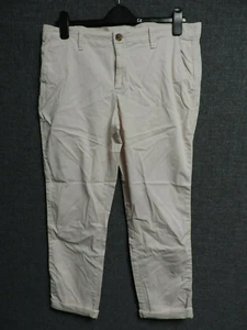 Gap Women Twill Stripe Girlfriend Chino Pink Cameo UK 10 LN025 LL 10 - Picture 1 of 5