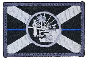 FLORIDA STATE FLAG FL THIN BLUE LINE BOAT EMBLEM TACTICAL POLICE COP HOOK PATCH - Picture 1 of 2