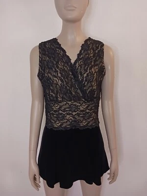 Camisa de Vestir Boston Propia Sin Mangas Sexy Vestido Talla Pequeña Cuello en V Calce Encaje Foto 1 de 4