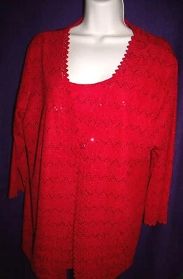 Cárdigan para mujer Maggie Sweet Red Twinset sobre la parte superior mezcla de polietileno talla mediana Foto 1 de 4