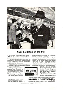 1961 Print Ad British Railways Meet the British on the Train Illustration - Picture 1 of 1