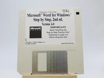 3.5" Floppy Disk Microsoft Word for Windows Step by Step 2nd ed. Version 6.0 - Image 1 of 2