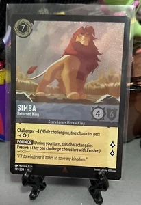 Disney Lorcana Einzelfolie Karte - Simba Returned King - 189/204 seltene FOLIE - Bild 1 von 4