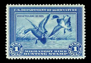 US #RW1; $1 DUCK HUNTING SINGLE, XF/SUP-OG-MH, PSE GRADED (95) Cert, SMQ $450 - Picture 1 of 3