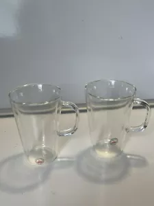 Water Tea Glass, 10 OZ, Souffle Bouche’ Mouth Blown, Lot Of 2, Switzerland - Picture 1 of 8