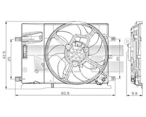 TYC Radiator Fan For FIAT OPEL ABARTH Grande Punto Evo Adam Corsa D E 1341394 - Picture 1 of 1