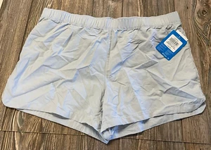 NWT Womens $36 Columbia Sportswear Lt. Blue Elastic Waist Athletic Shorts Large - Picture 1 of 3