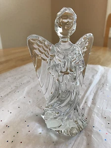 WATERFORD BEAUTIFUL CRYSTAL NATIVITY GUARDIAN ANGEL FIGURINE SCULPTURE MINT - Picture 1 of 5