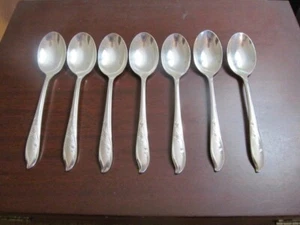 IS SPRINGTIME Set 7 Teelöffel 1847 Rogers Vintage Silber Teller Besteck F - Bild 1 von 6