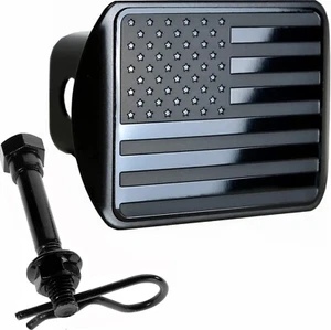eVerHITCH USA Stainless Steel Flag Emblem Metal Hitch Cover with Pin Bolt (Fi... - Picture 1 of 9