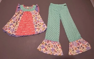 MATILDA JANE Adventure Begins By Twilight Pajamas Size 1 4 PJs Big Ruffles - Picture 1 of 10