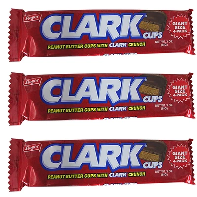Clark Cups, Milk Chocolate Peanut Butter Bars with a Crunch, 3 Ounces, Pack of 3 - Image 1 of 4