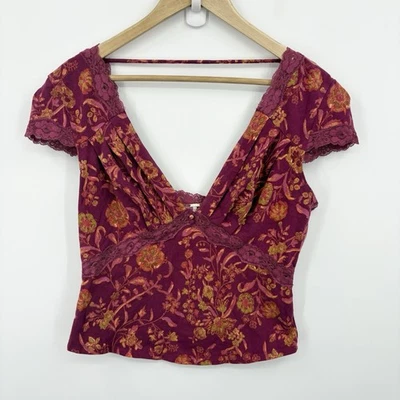 Top Babydoll Free People Mediano Capricho Hada Y2k Indie Delicado Romántico Boho Foto 1 de 4