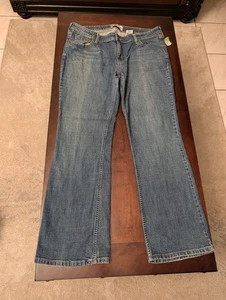 Jeans donna bootcut vita bassa firmati Levi Strauss taglia 16 blu medio denim - Foto 1 di 6
