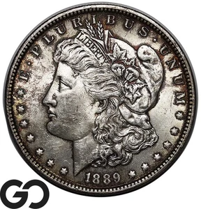 1889 Morgan Silver Dollar Coin, Choice Gem BU++ - Picture 1 of 3