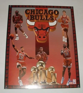 CHICAGO BULLS NBA FINALS THREE-PEAT TEAM POSTER - 16X20 - STARLINE - 1993 - Bild 1 von 1